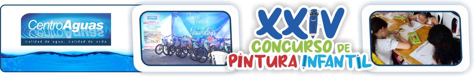 Concurso de Pintura Infantil de CENTROAGUAS Diseño con imágenes del concurso de pintura