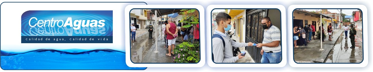 Diseño con tres fotografías donde se ve al personal de la empresa realizando visitas a los usuarios