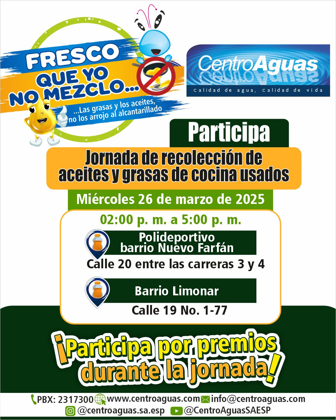 Jornada de recolección de aceite de cocina usado / 26 de marzo de 2025
