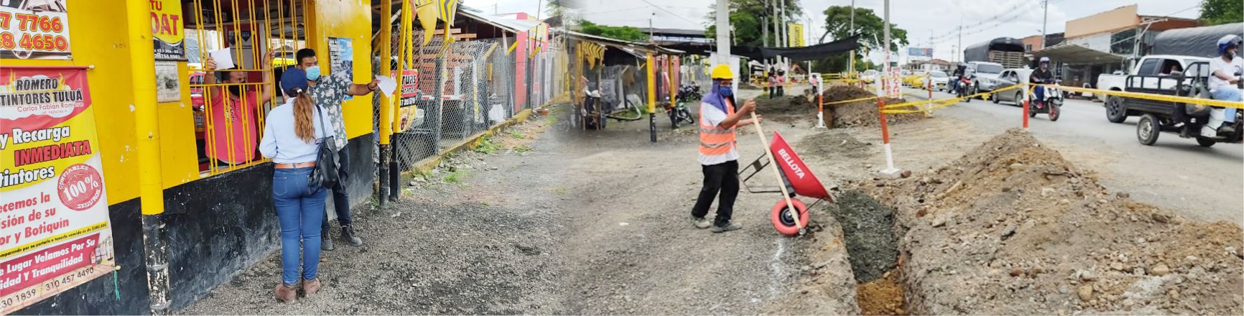 personal de centroaguas socializando obras a la comunidad Imagen representativa del personal de centroaguas socializando obras a la comunidad