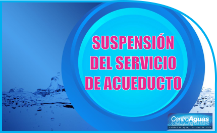 Diseño de imagen de suspensión del servicio de acueducto 