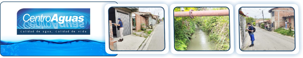 diseño con tres imágenes que corresponden a funcionarios de la empresa realizando visitas a los residentes de Cienegueta 