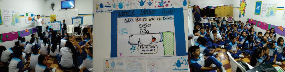 jornada educativa en el colegio latinoamericano de Tuluá Diseño con tres fotografías de la jornada educativa en la institución educativa