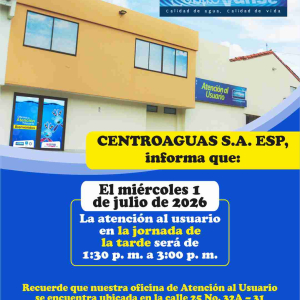 Jornada de atención miércoles 1 de julio de 2026