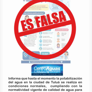 Atención: información que circula es falsa 