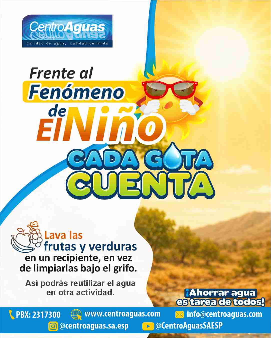 Frente al fenómeno de El Niño, cada gota cuenta 