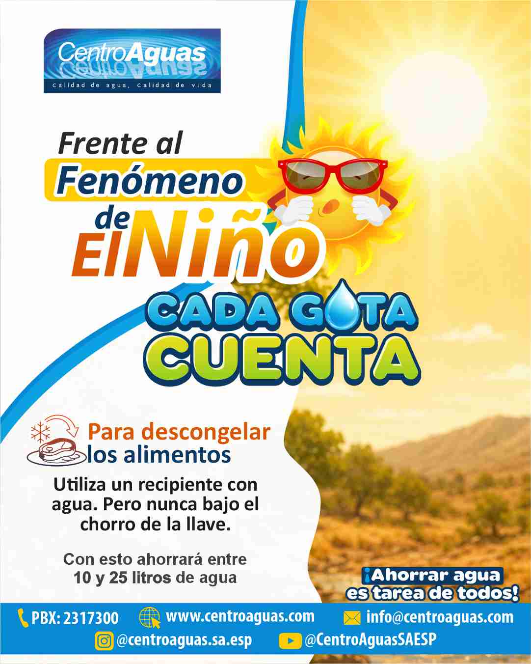 Frente al fenómeno de El Niño, cada gota cuenta