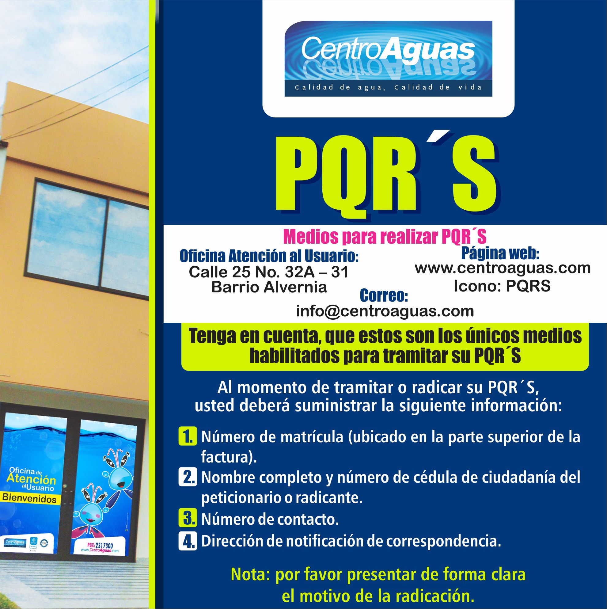 Conoce los únicos medios para realizar PQRS